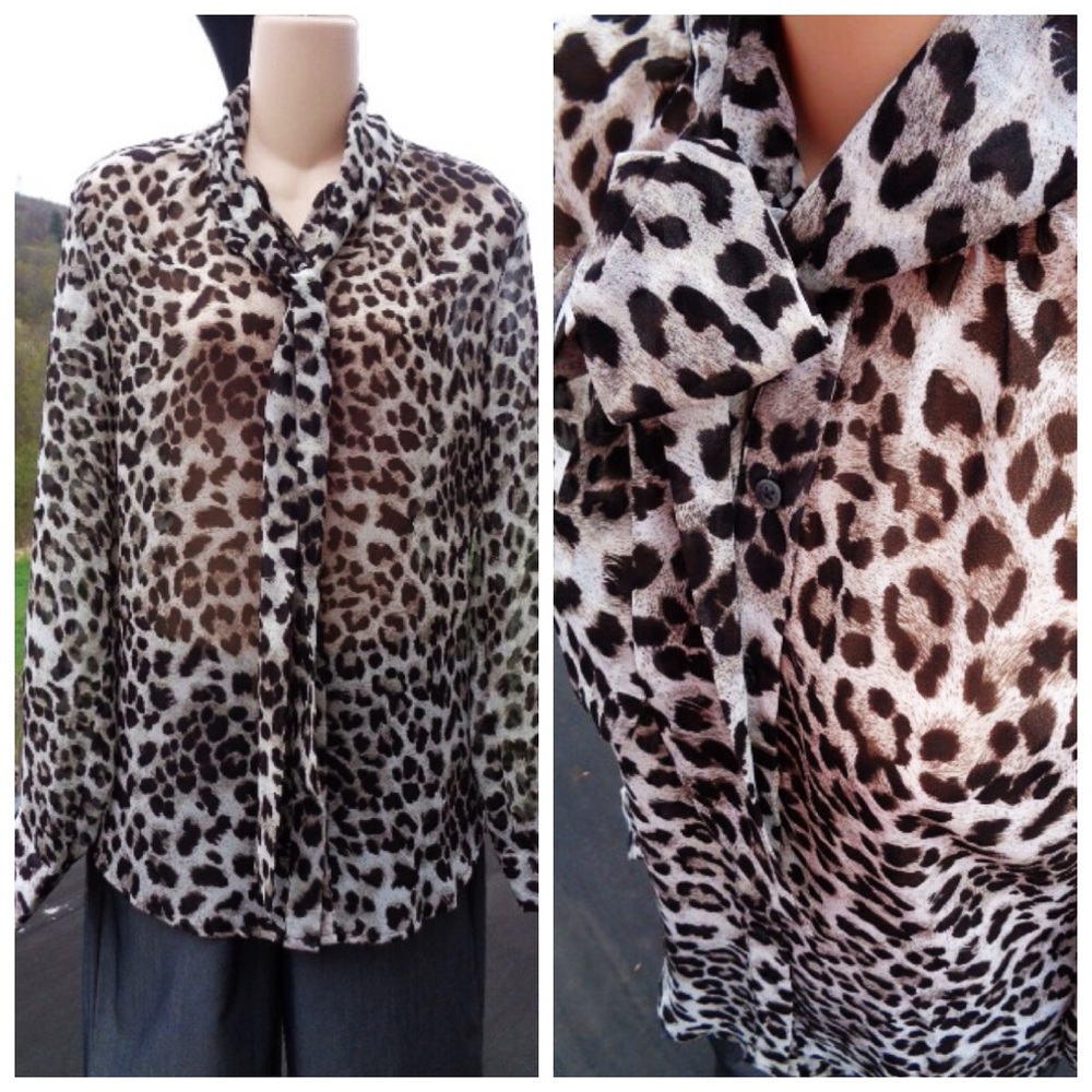 Joe’s Sexy Cheetah Print Natural Dress Shirt M NWT
